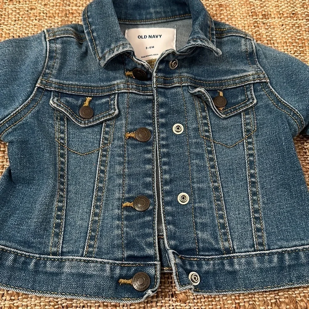 Old Navy Dark Wash Jean Jacket 3-6 Months